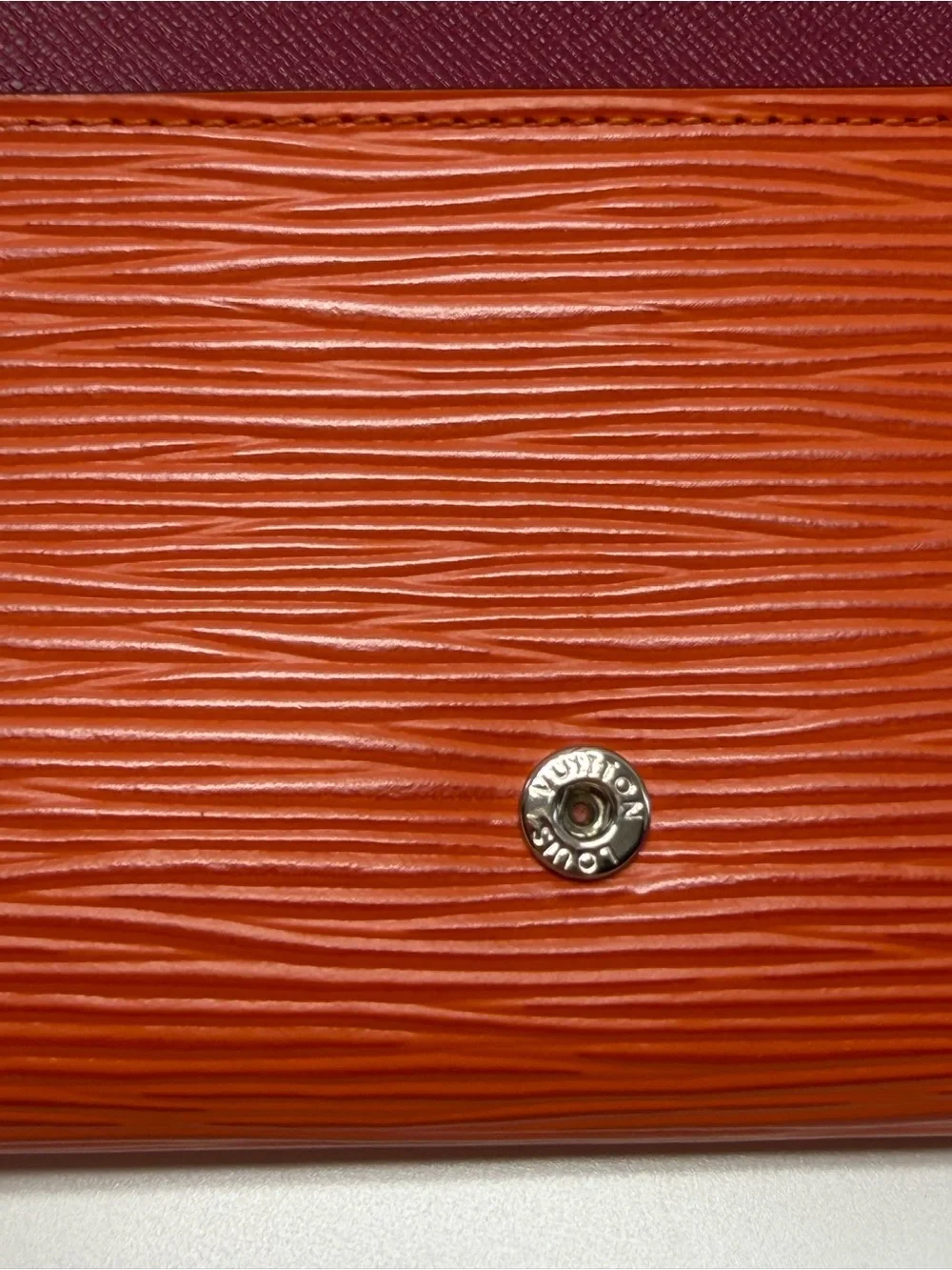 Louis Vuitton Orange Epi Leather Envelope Wallet
